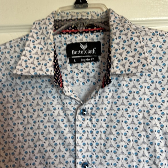 Buttercloth Robert Herjavec men’s white long sleeve button down shirt - Picture 2 of 10